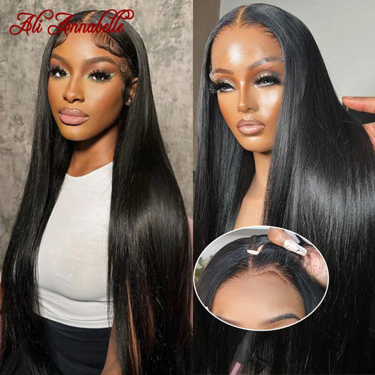 Glueless Human Hair Wigs 4X4 13X4 Full Lace Frontal Wigs Preplucked Hair Wig 6X5 Pre Cut Glueless Wigs Human Hair
